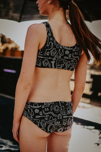 Swimwear Bottoms - B&W Cowgirl