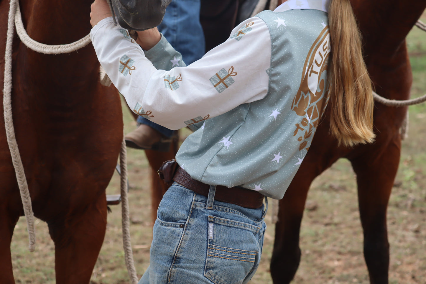 Sage Stars Christmas Shirt