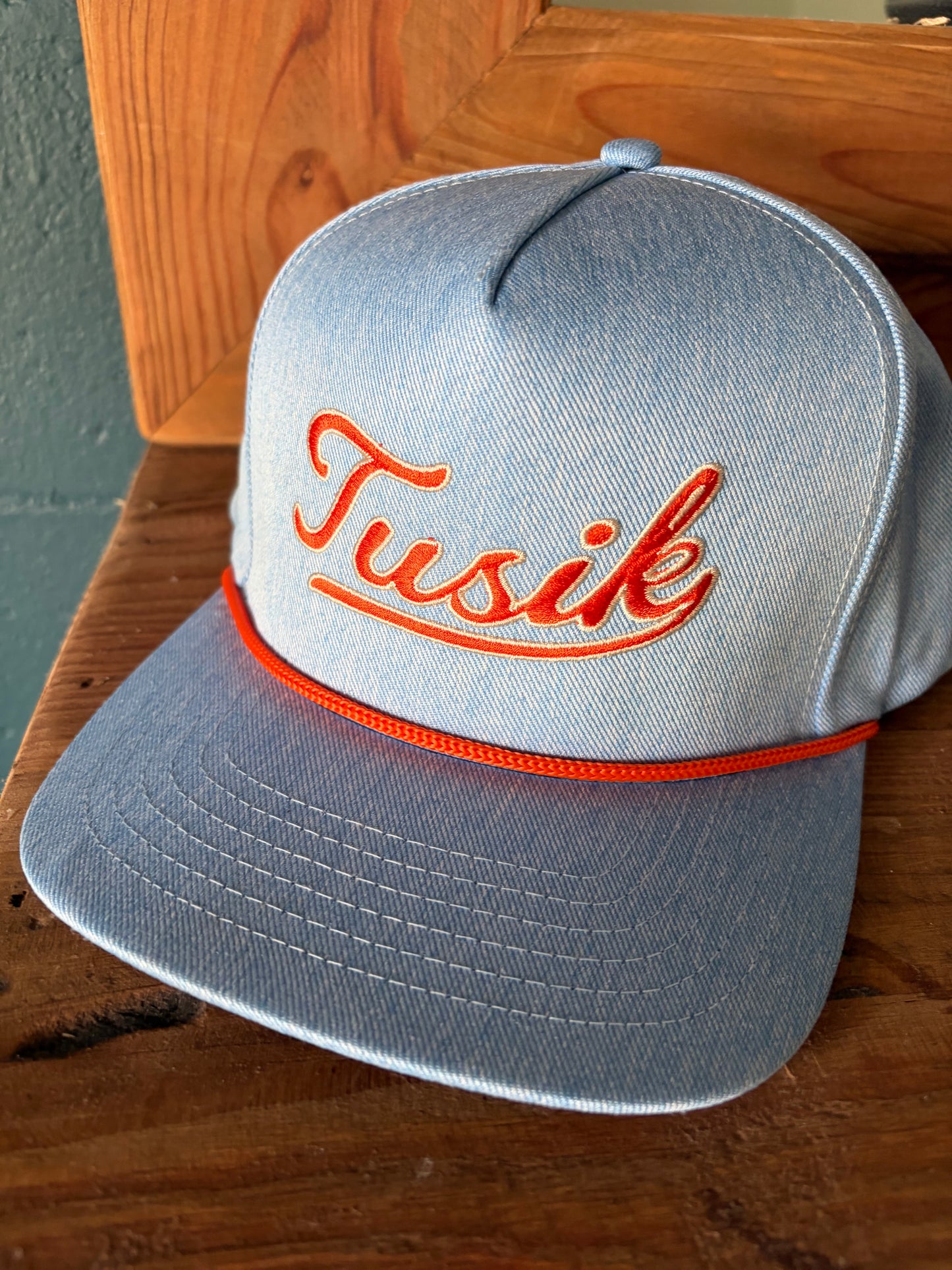 Stone Washed Denim Flat Cap