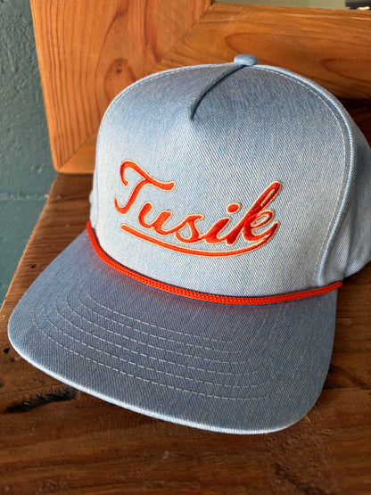 Stone Washed Denim Flat Cap