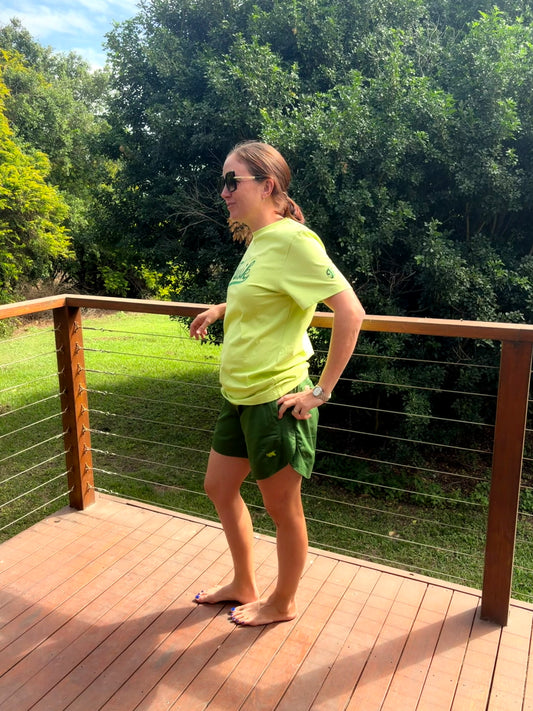 Lime & Emerald Embroidered Tee