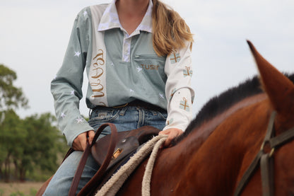 Sage Stars Christmas Shirt