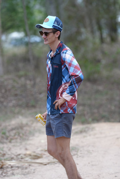 Maroon Check Fishing Shirt