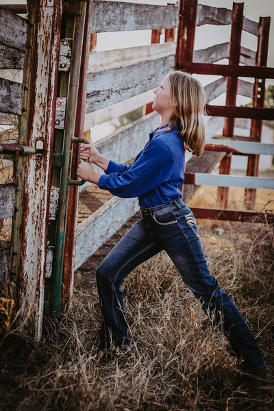 The Poddy Pen Button Up - Dark Blue