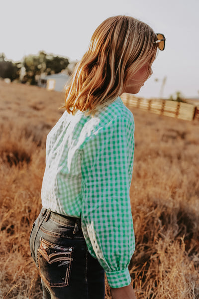 The Poddy Pen Button Up - Green Check