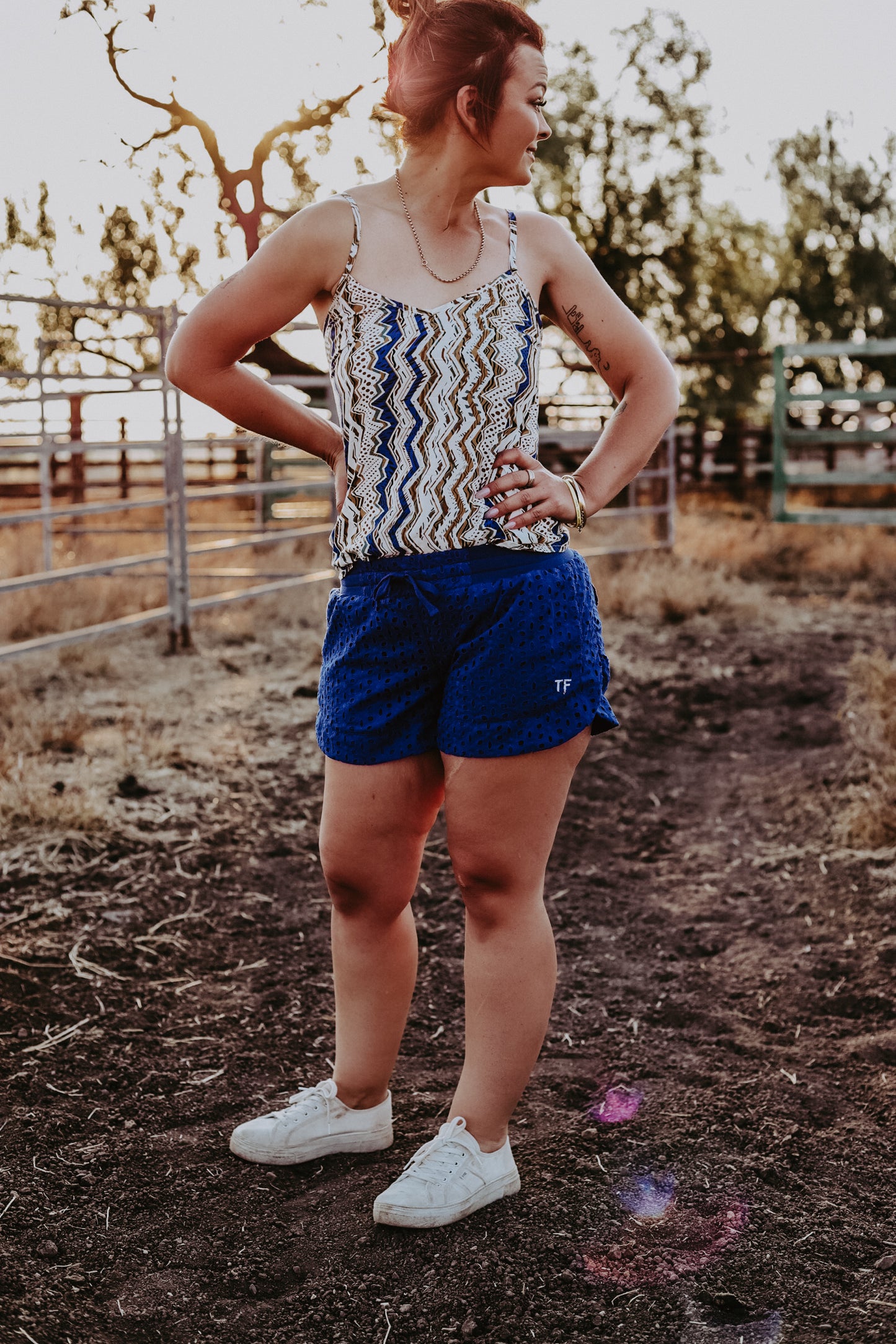 Royal Blue Eyelet Ruggers