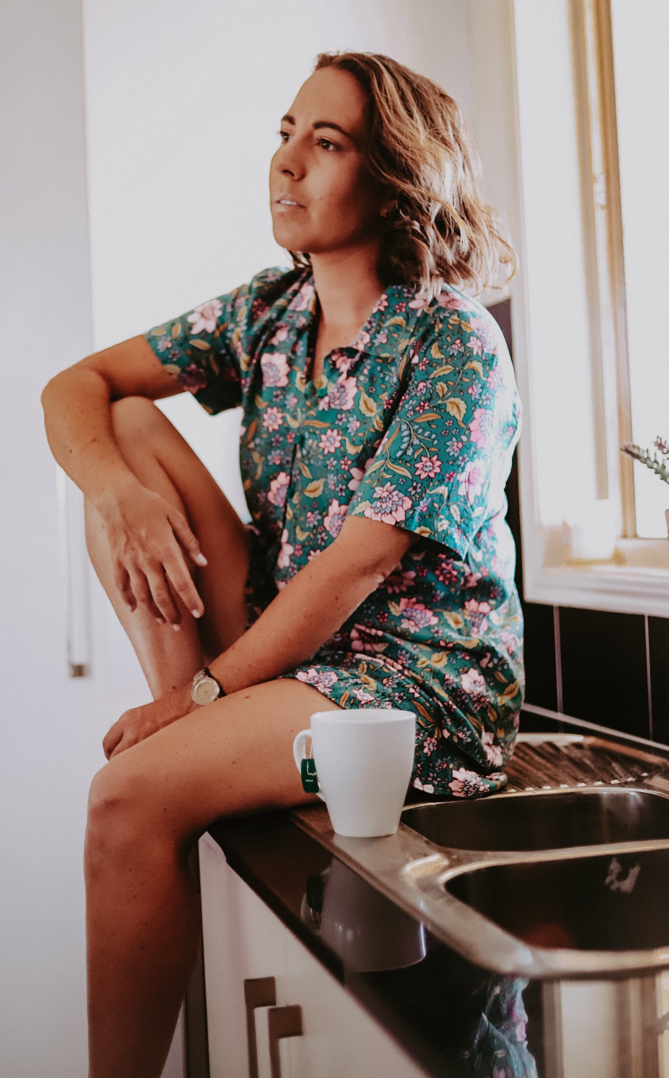 Pyjama Set - Teal Floral
