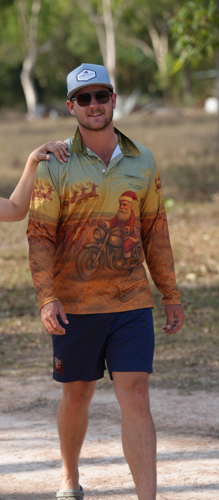 Cowboy Christmas Fishing Shirt