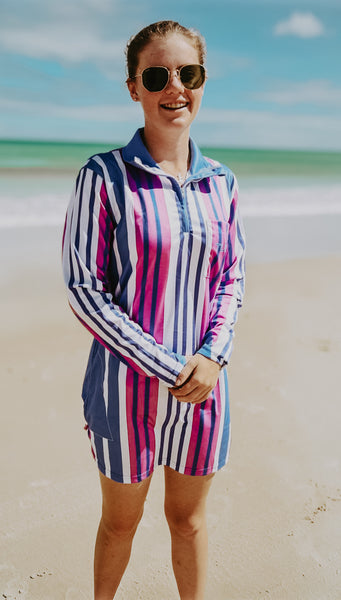 Striped Fishing Shirt Dress