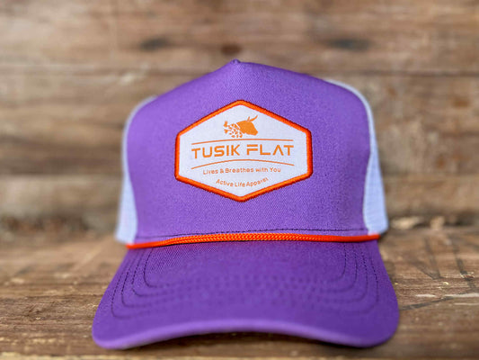 Lavender & Bright Orange Trucker Cap