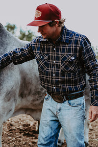 Blue Plaid Workshirt - Long Sleeve