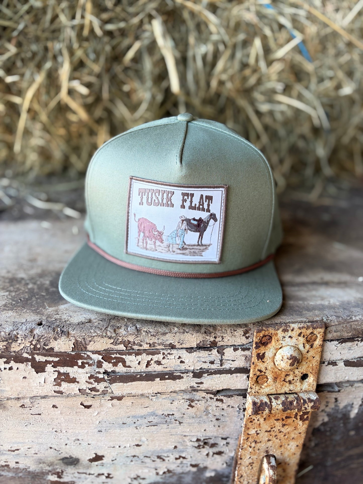 Sage Taffy Flat Brim Cap