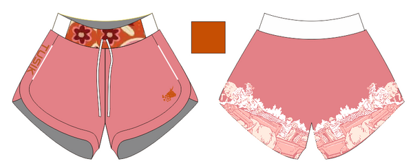 Tusik Zip Pocket Footy Shorts match the Heart Collection shirts