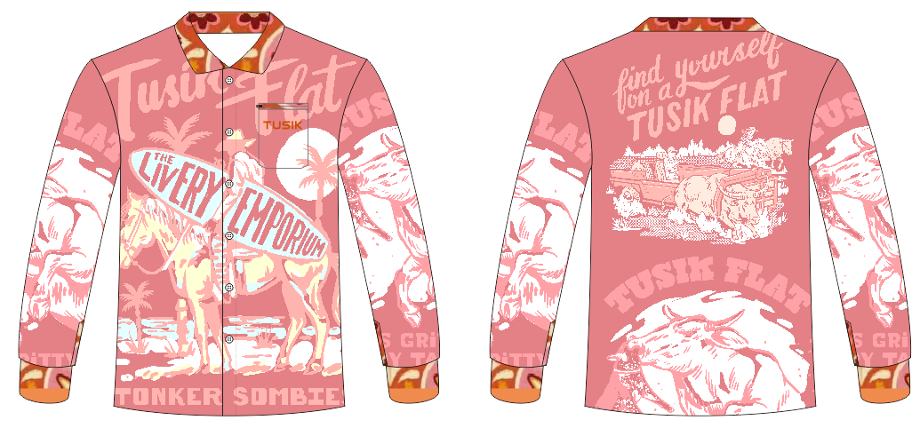 The Heart Of Tusik Every Day Enduro Button Up Fishing Shirt PreOrder