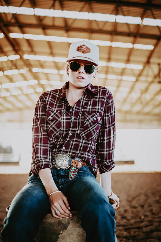 Maroon Plaid Workshirt - Long Sleeve