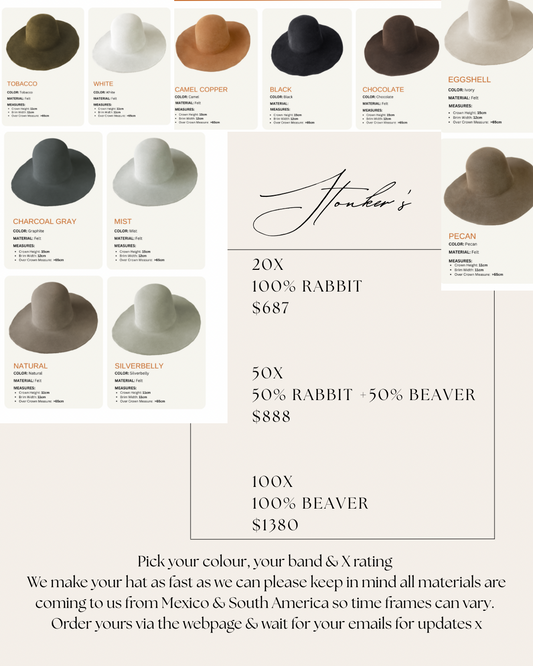 STONKER HATS (Sombies) CUSTOM ORDERS