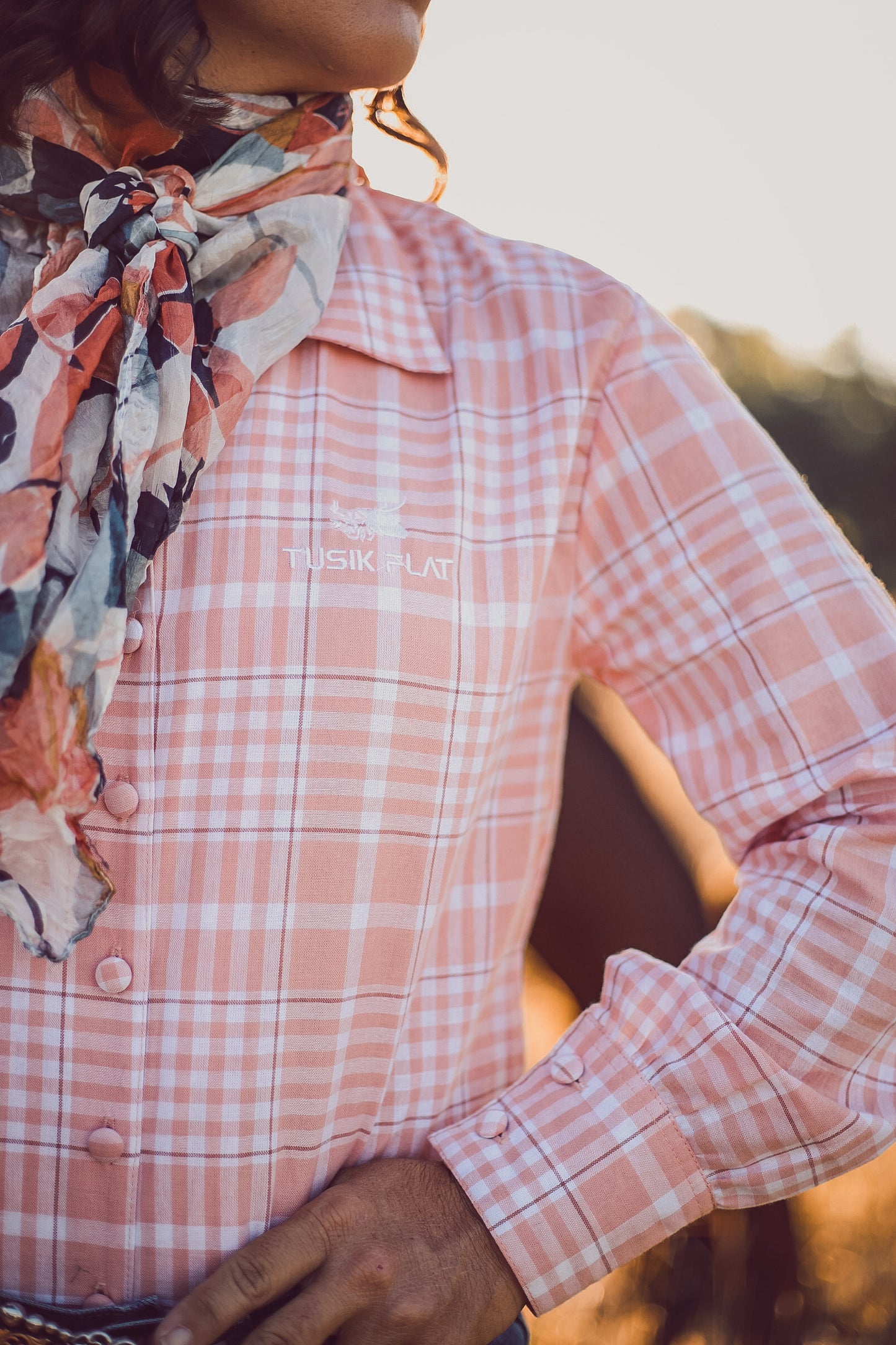 Peach Check Arena Shirts