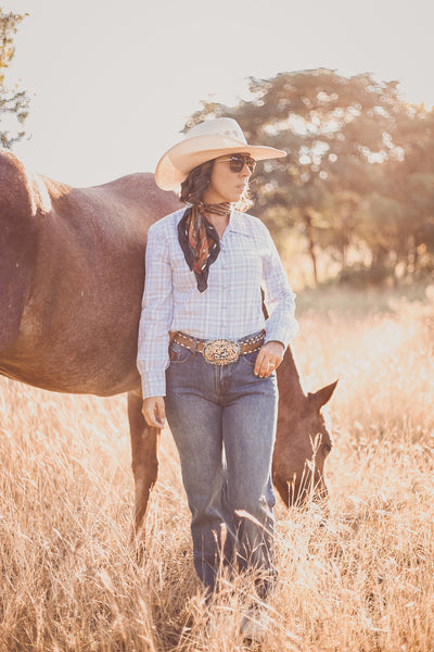 Baby Blue Check Arena Shirt