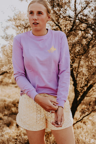Mauve Tusik Tee - long sleeve