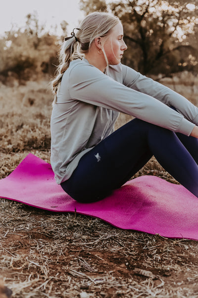 Silver Logo Tights