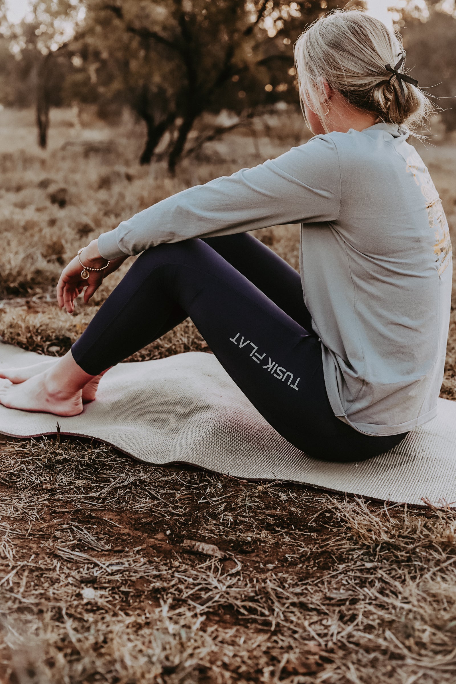 Silver Logo Tights