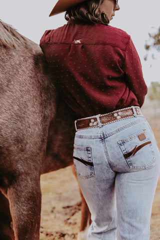 Maroon Japanese Cotton Arena Shirt