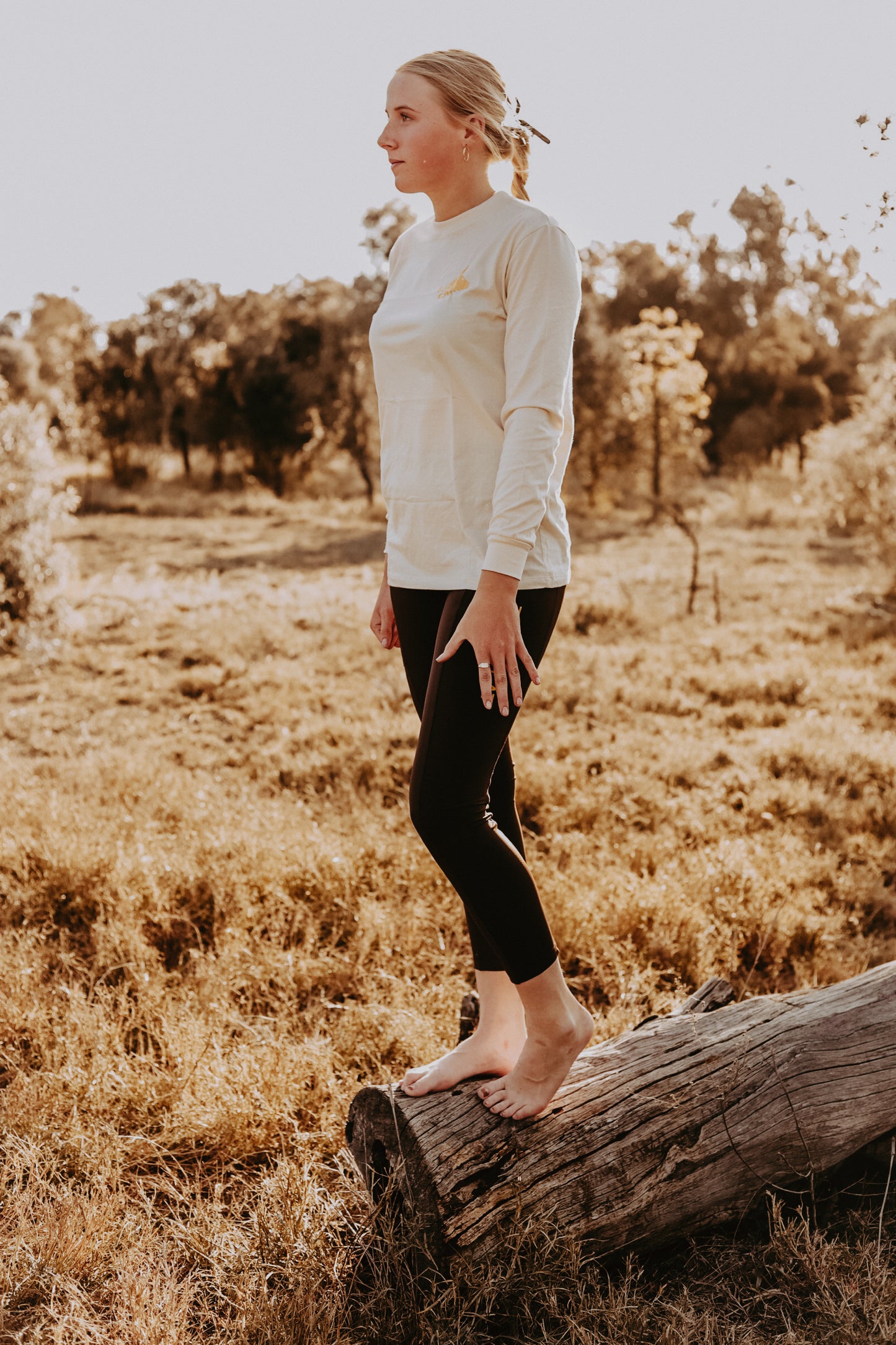 Gold Logo Tights