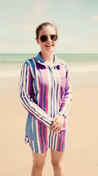Striped Fishing Shirt Dress