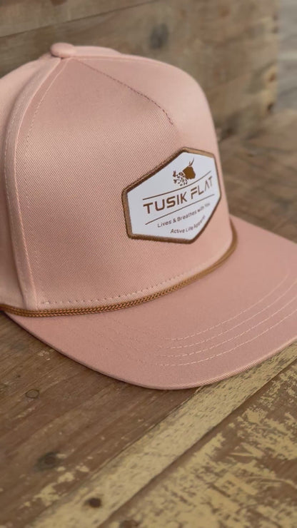 Old School Baby Pink Flatty Cap