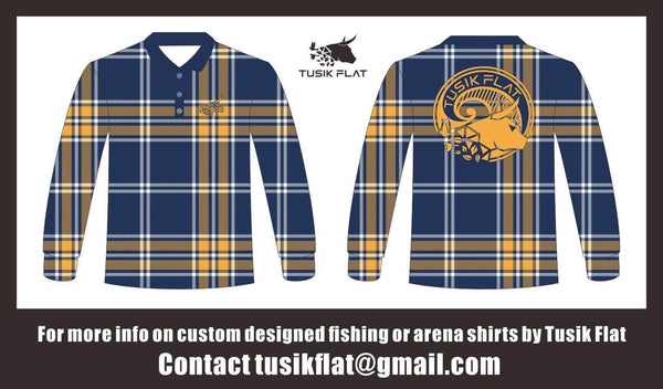 Check Blue & Yellow fishing shirt