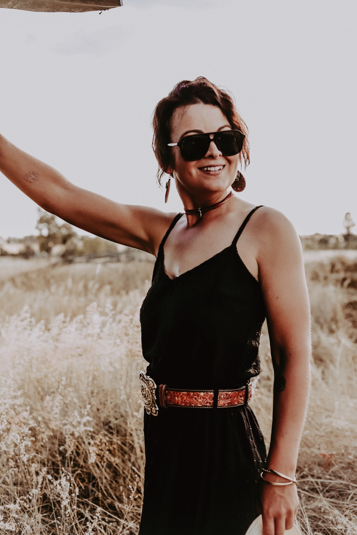 Black Japanese Cotton Cami