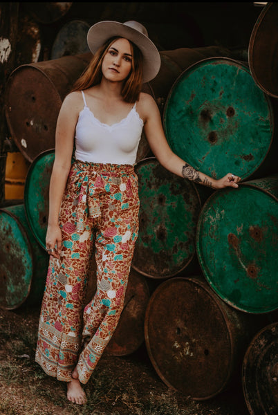 Palazzo Pants - Wild Rose