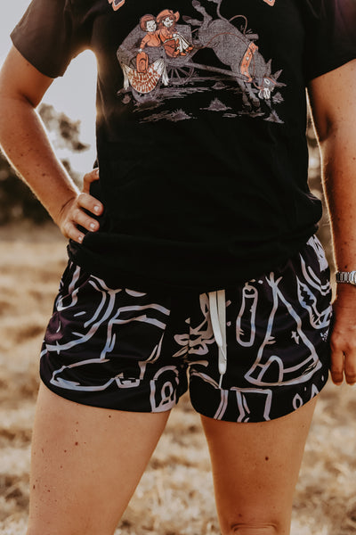 Quick Dry Ruggers -  Black Western