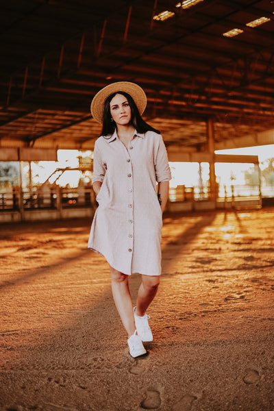 Musk Japanese Cotton Shirt Dress