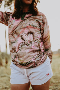 White with Rust Embroidery Ruggers