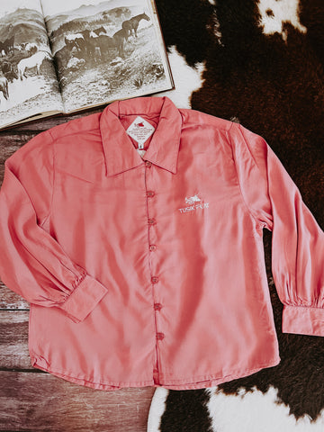The Poddy Pen Button Up - Coral