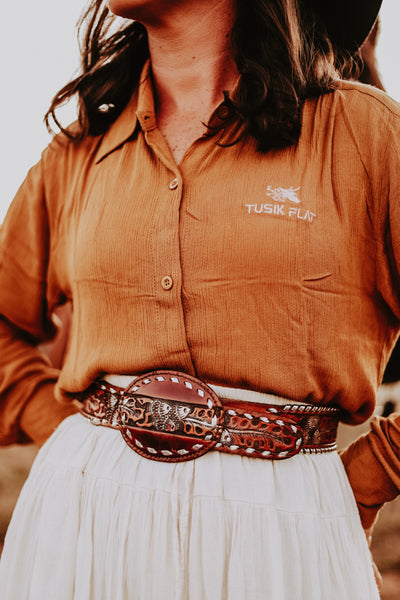 Mustard Crinkle Arena Shirt
