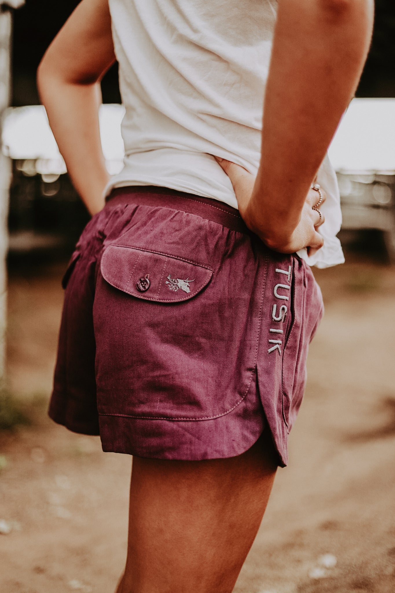 Purple with Grey Embroidery Ruggers
